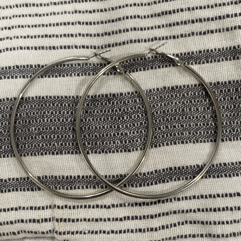 Silver hoops
